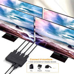 DREIKS 1-in-4-out HDMI Splitter Verteiler 4K 3D 4K@30Hz 1080p@60Hz Ultra HD Adapter