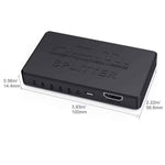 DREIKS 1-in-4-out HDMI Splitter Verteiler 4K 3D 4K@30Hz 1080p@60Hz Ultra HD Adapter