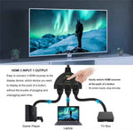 DREIKS 3-in-1-out HDMI Switch Adapter Umschalter 3in1 Ultra HD 4K oder Full HD 1080p