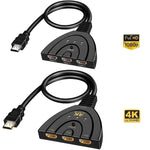 DREIKS 3-in-1-out HDMI Switch Adapter Umschalter 3in1 Ultra HD 4K oder Full HD 1080p