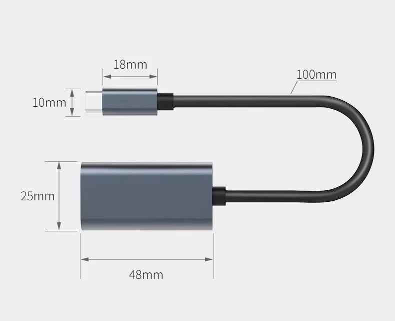 DREIKS USB-C zu HDMI Adapter 4K UHD Typ C auf HDMI für Samsung Galaxy Huawei Xiaomi TV