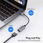 DREIKS USB-C zu HDMI Adapter 4K UHD Typ C auf HDMI für Samsung Galaxy Huawei Xiaomi TV