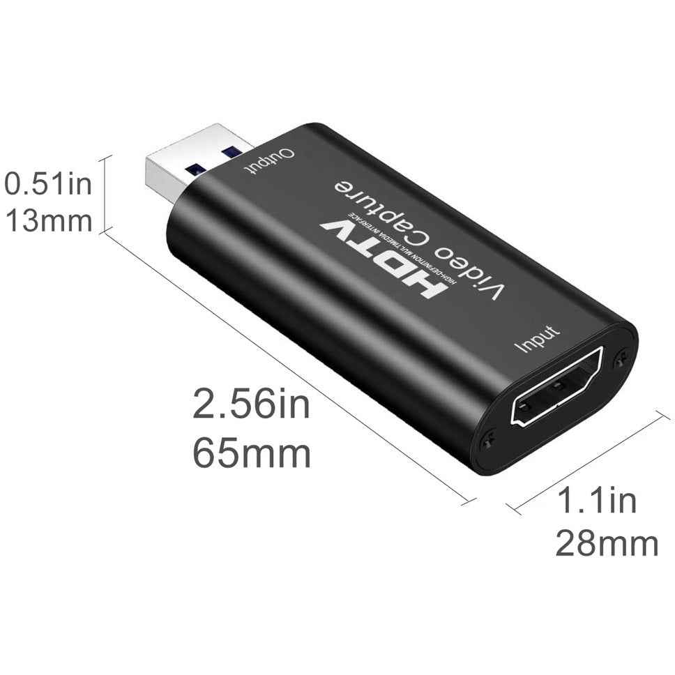 DREIKS Video Capture Card HDMI USB 4K 1080p Live Video Streaming Game Recorder USB-C