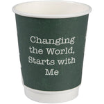 Kaffeebecher Doppelwand Bio "Green Leaves"