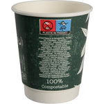 Kaffeebecher Doppelwand Bio "Green Leaves"