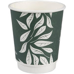 Kaffeebecher Doppelwand Bio "Green Leaves"