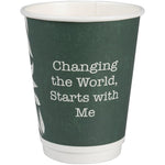Kaffeebecher Doppelwand Bio "Green Leaves"
