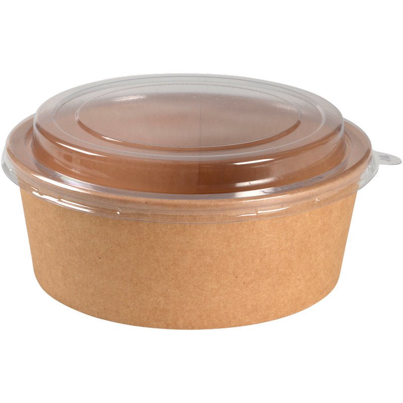 Schale,1.100 ml, ø 18,7 cm, Kraft/PE, Braun   | Packung (50 Stück)