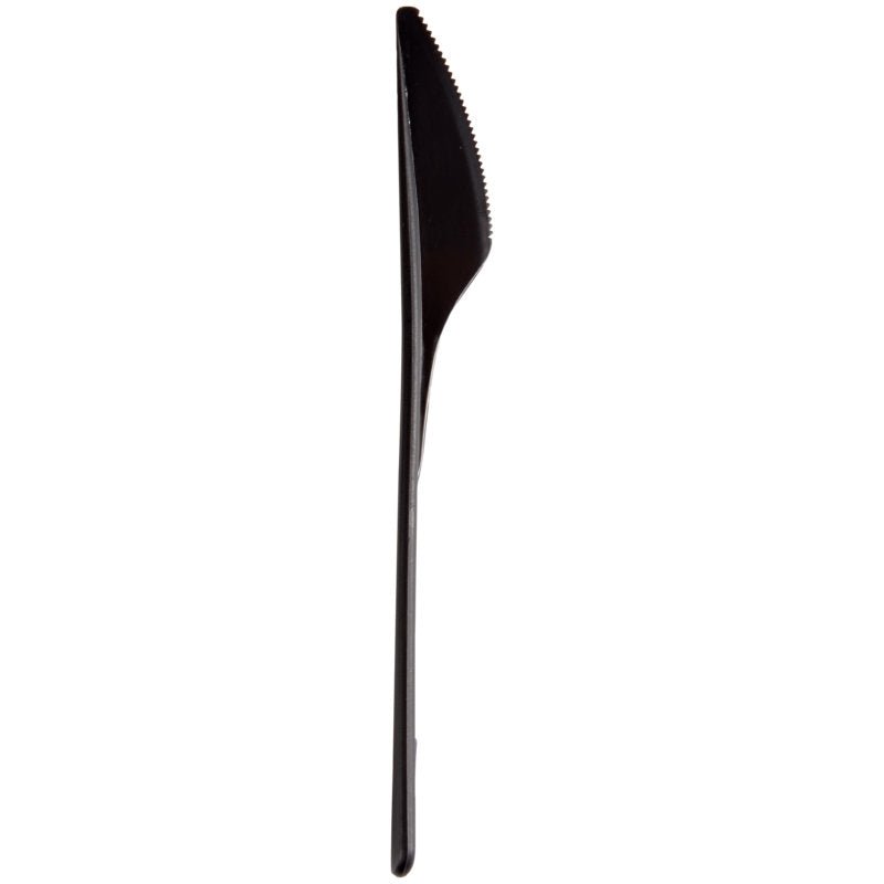 Mehrweg Messer, 18,7cm, schwarz, PP   | Packung (50 Stück)