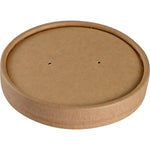 Deckel für Schale, ø 9,7 cm, Kraft/PE, Braun   | Packung (25 Stück)