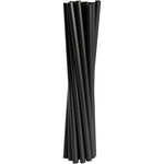 Mehrweg Trinkhalme, 24 cm, ø 8 mm, Schwarz, PP   | Packung (250 Stück)