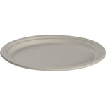Teller, Oval, 20 x 26 cm, Bagasse, Weiß   | Packung (50 Stück)