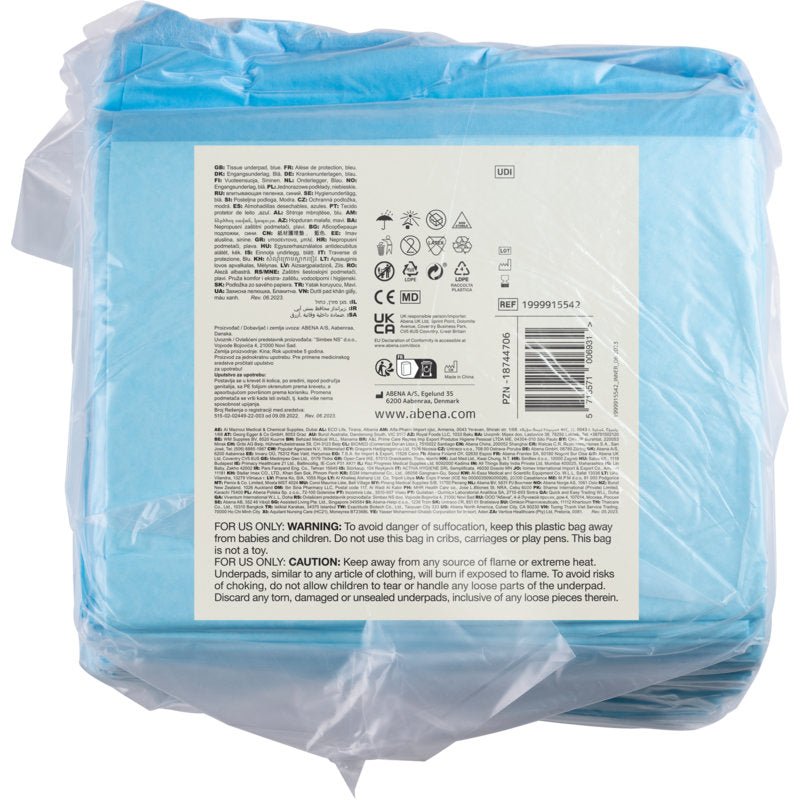 Einweg-Unterlage, ABENA Tissue, 6-lagig, 40x60 cm, Blau   | Packung (25 Stück)