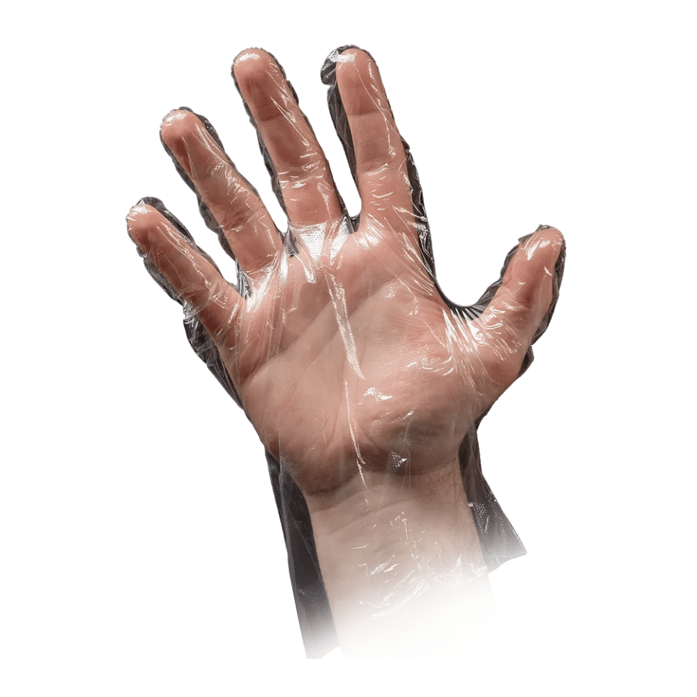 AMPri MED-COMFORT PE-Handschuhe gehämmert, transparent | Box (100 Stück)