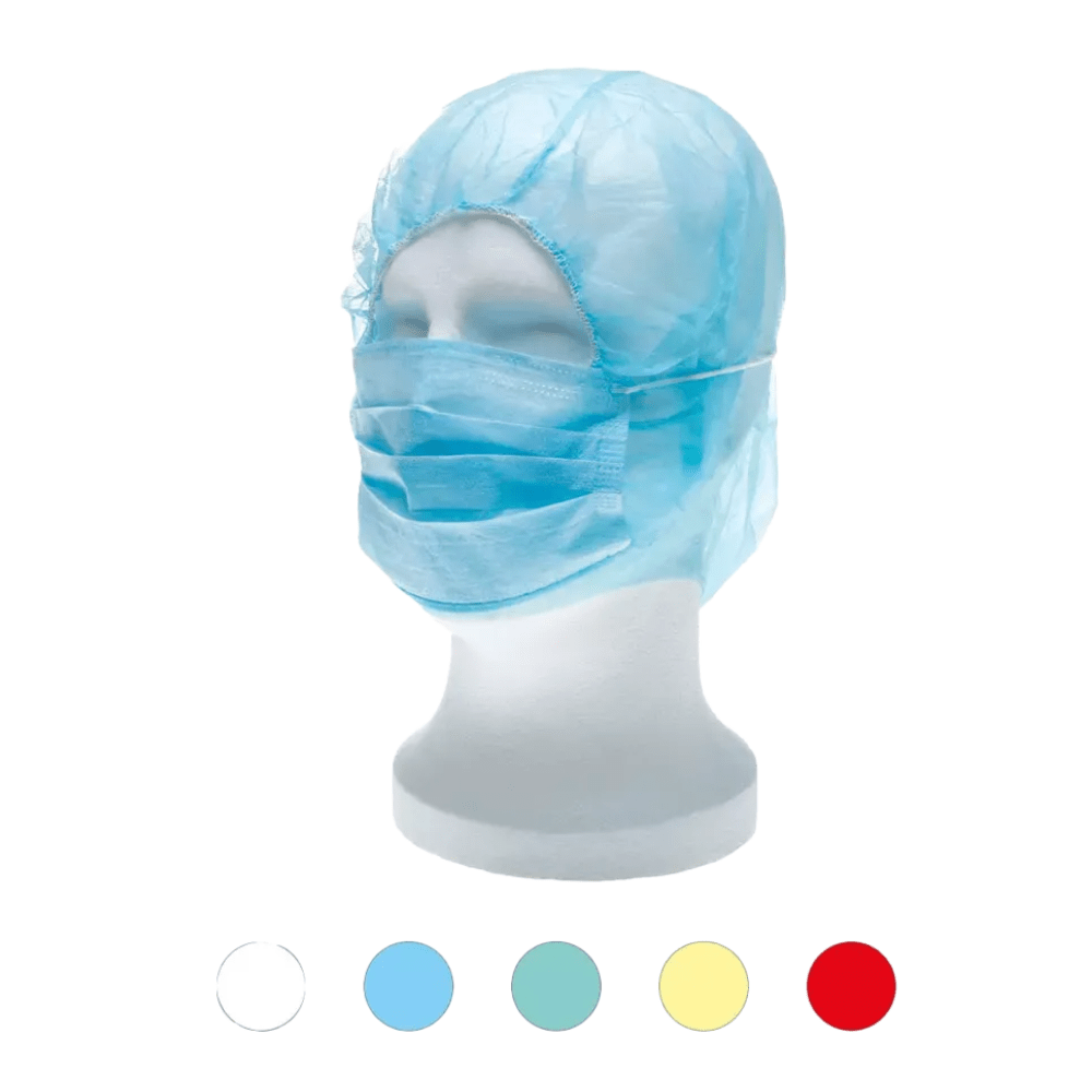 AMPri MED-COMFORT PP Astronautenhaube mit Mundschutz, verschiedene Farben | Beutel (100 Stück)