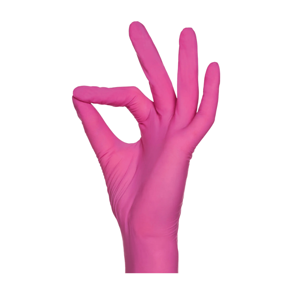 AMPri Nitrilhandschuhe in Pink, puderfrei - 100 Handschuhe