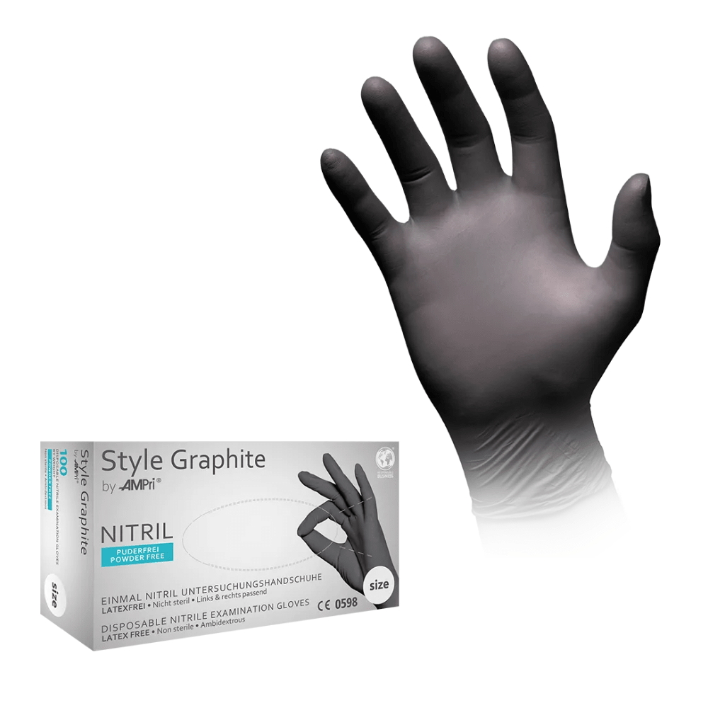 AMPri STYLE GRAPHITE Nitrilhandschuhe puderfrei by MED-COMFORT, Anthrazit