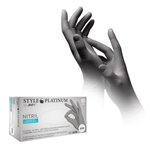 AMPri STYLE PLATINUM Nitrilhandschuhe puderfrei by MED-COMFORT, Silbergrau Namma Markt