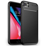 NALIA Silikonhülle für iPhone 7 / 8 / SE 2020 / SE 2022 – Rutschfest & Matt – VORTEX (Gebürstete Optik & Carbon Design) – Marke aus Berlin