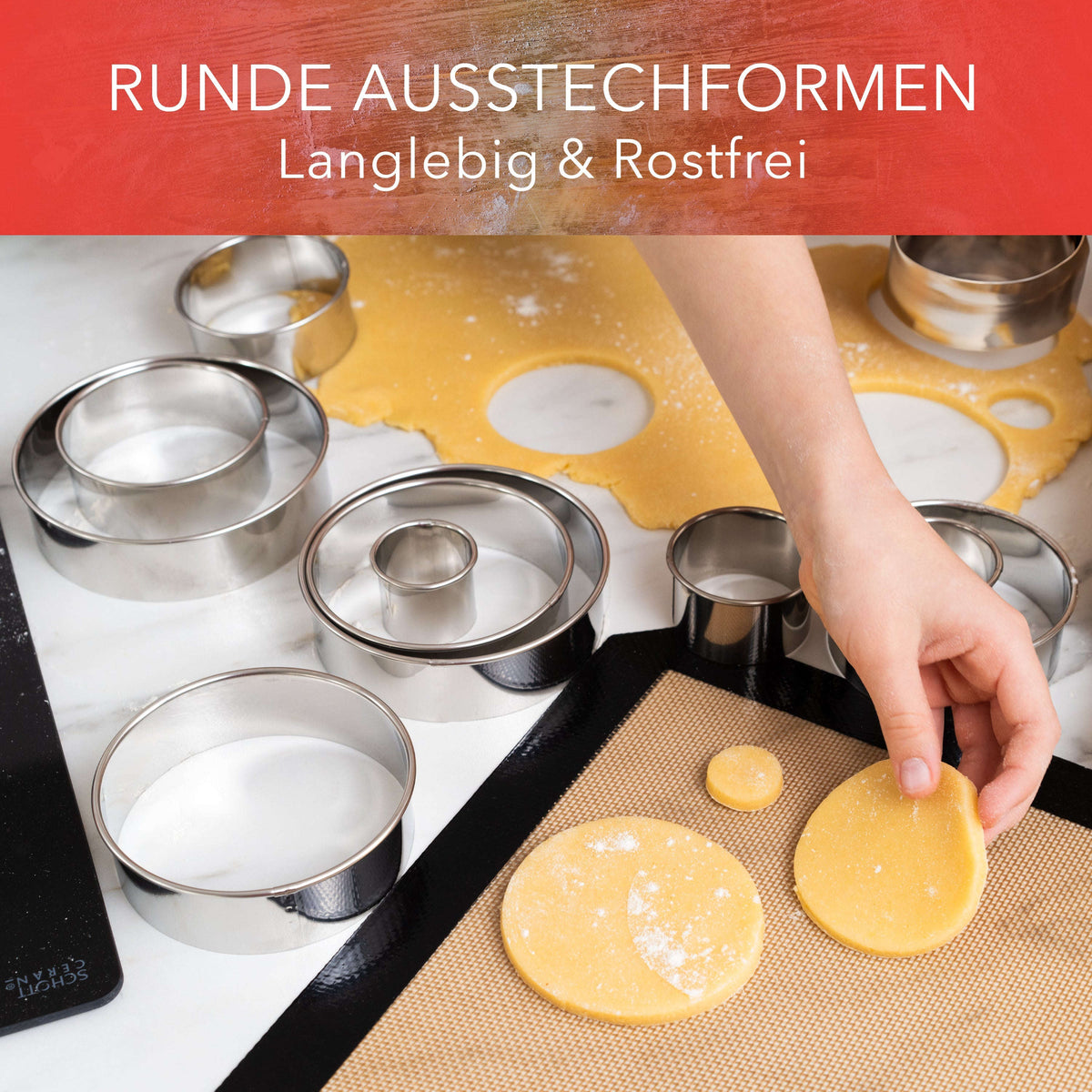 Edelstahl Ausstechformen Ringe - 12 Stück Namma Markt