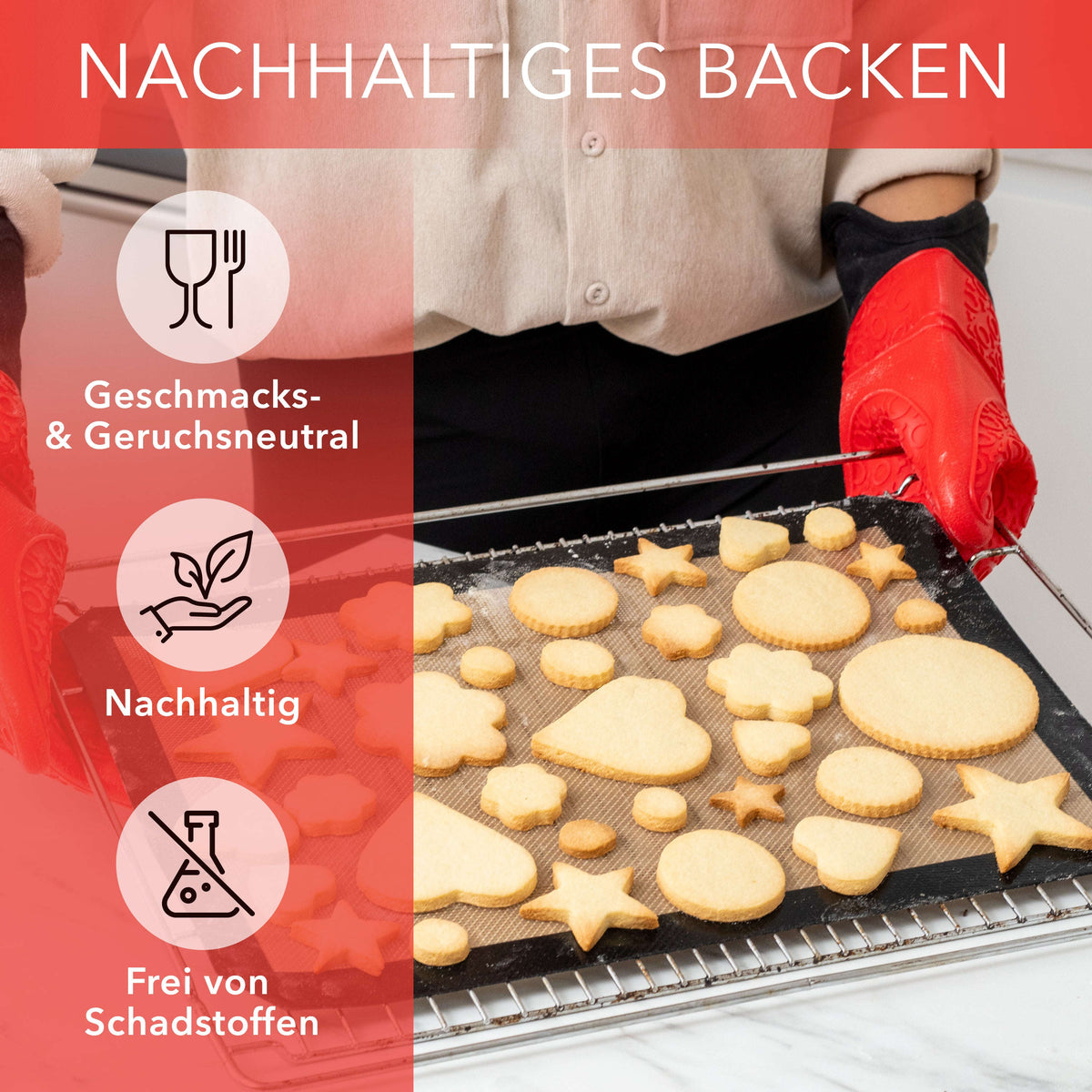 Backmatte aus Silikon - 3er Set Namma Markt