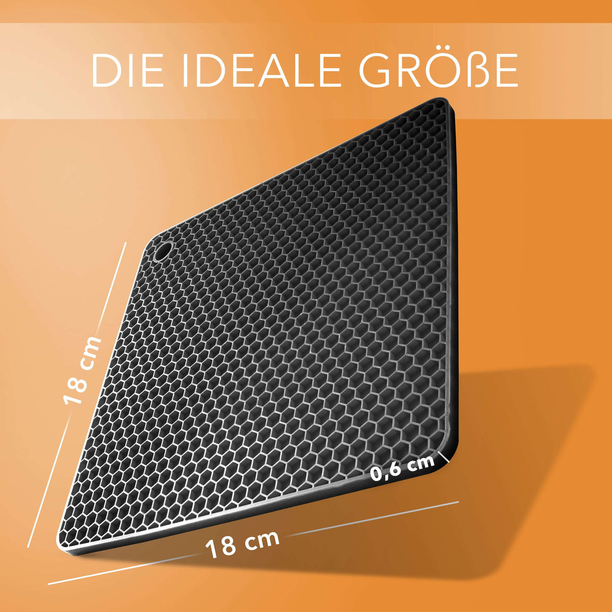 Untersetzer aus Silikon Topfuntersetzer Pfannenuntersetzer Topflappen Schwarz - 4er Set Namma Markt
