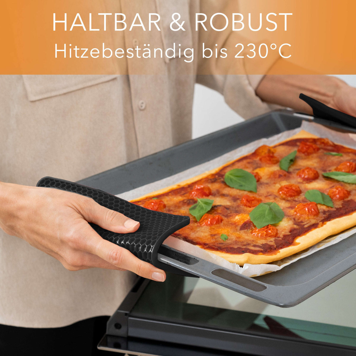 Untersetzer aus Silikon Topfuntersetzer Pfannenuntersetzer Topflappen Schwarz - 4er Set Namma Markt