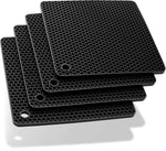 Untersetzer aus Silikon Topfuntersetzer Pfannenuntersetzer Topflappen Schwarz - 4er Set Namma Markt