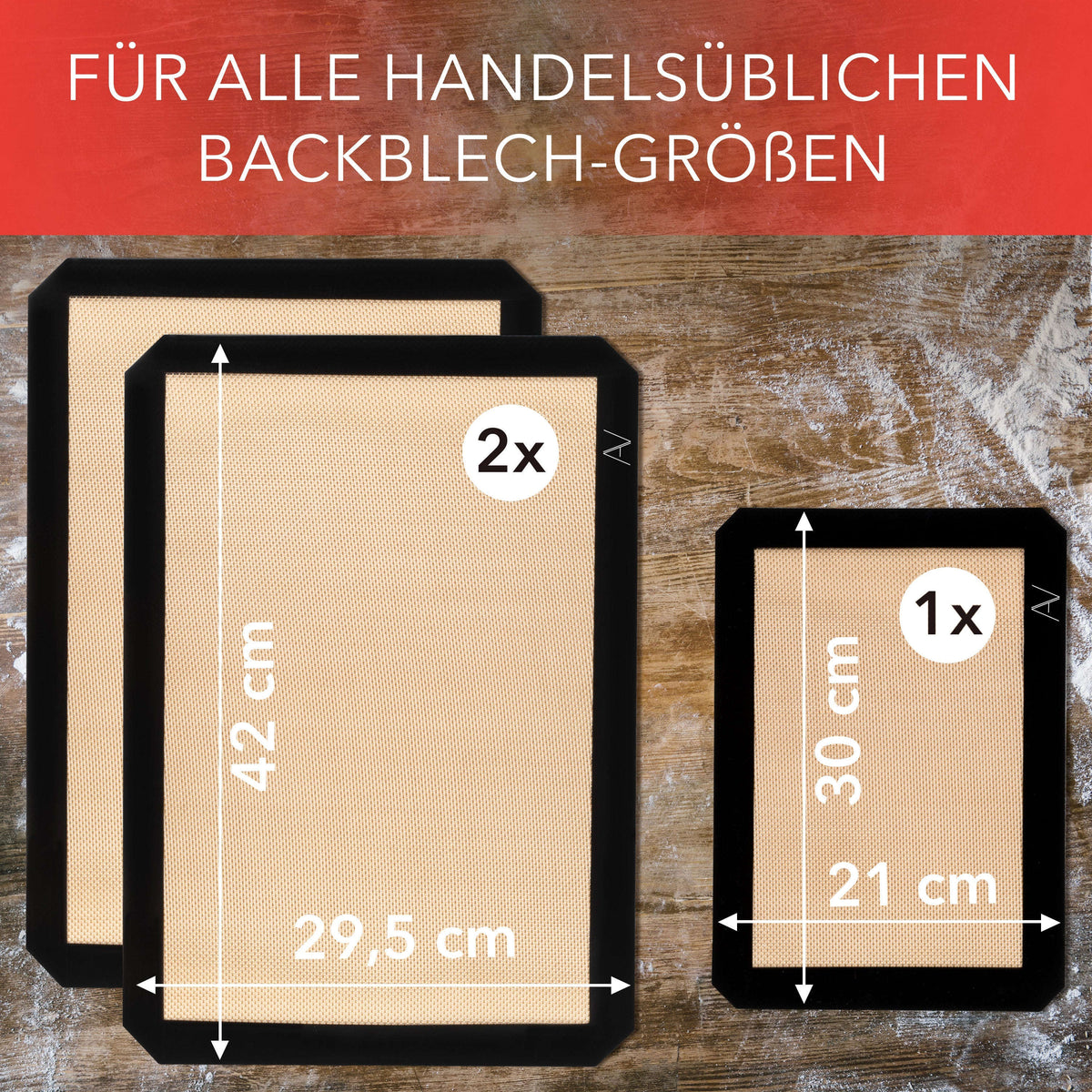 Backmatte aus Silikon - 3er Set Namma Markt