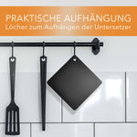 Untersetzer aus Silikon Topfuntersetzer Pfannenuntersetzer Topflappen Schwarz - 4er Set Namma Markt