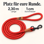 Reflektierende Hundeleine© mit Handschlaufe und veganem Leder in 4 Farben und Varianten Namma Markt