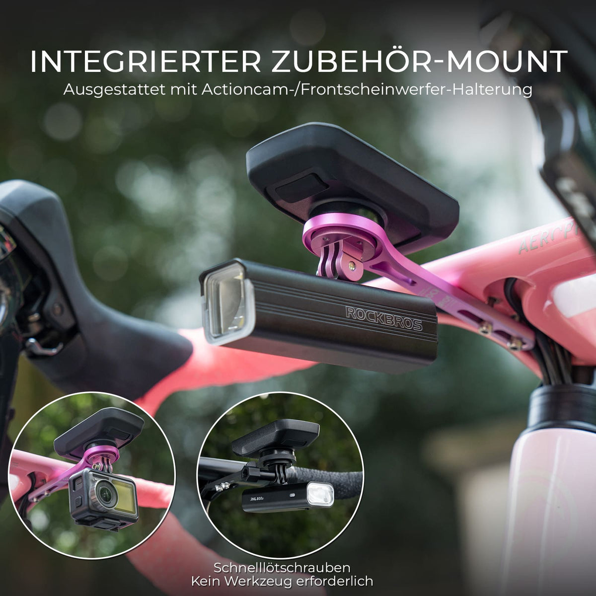 Aero Fahrradcomputer Halterung mit Schnellverschluss Leichtbau Lenkerverlängerungshalterung Namma Markt