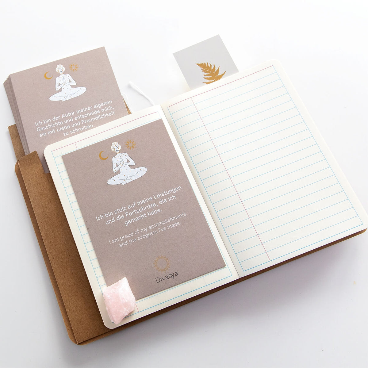 Affirmationskarten Set: 40 Affirmationen & 1 Bullet Journal