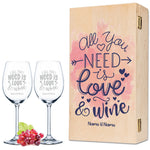 Stölzle Lausitz Weingläser mit Gravur "All you need is Love and Wine"