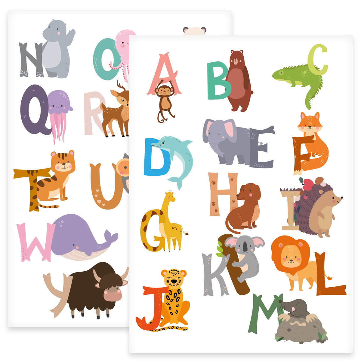 Wandtattoo Kinderzimmer Tier Alphabet Design