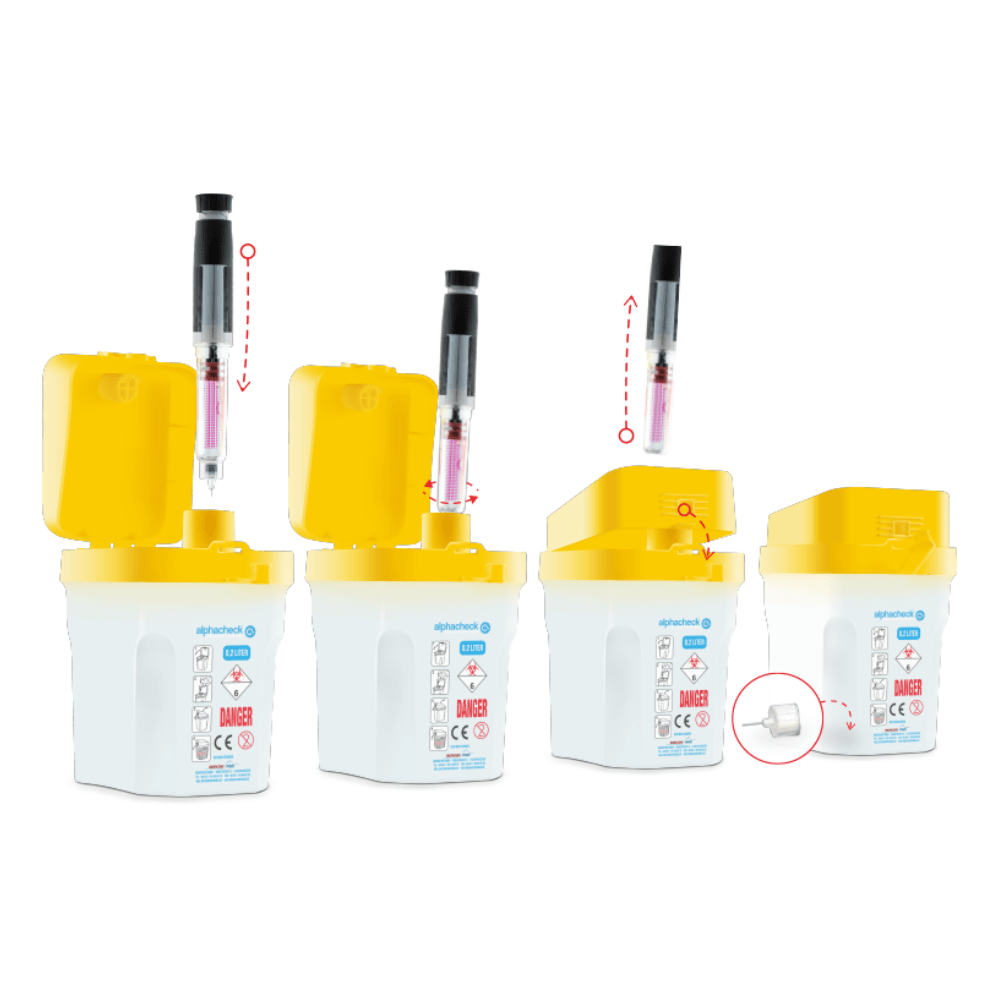 Alphacheck professional Entsorgungsbox für Pen-Nadeln | Packung (1 Stück) Namma Markt