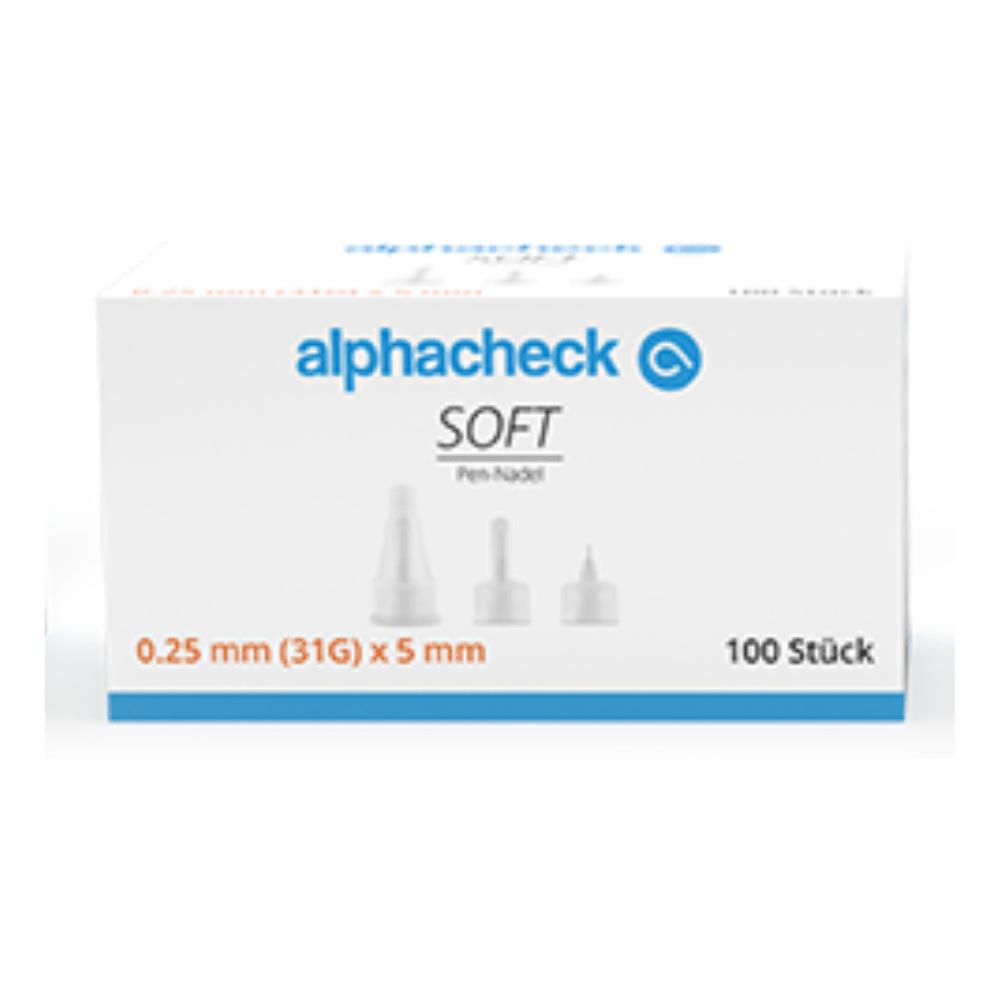 Alphacheck soft Pen-Nadeln, verschiedene Größen, 100 Stück/Packung