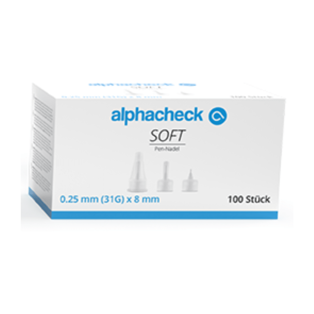Alphacheck soft Pen-Nadeln, verschiedene Größen, 100 Stück/Packung