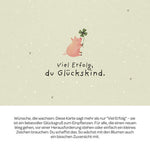 Grußkarte - Viel Erfolg, du Glückskind! Namma Markt