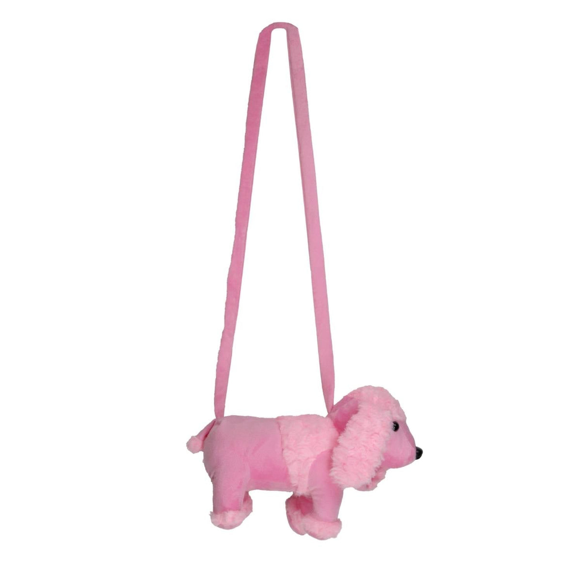 Kuschelige Pudel Handtasche | 32 x 19 x 10 cm - Rosa