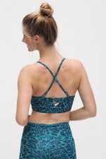 Yoga Bra Top Amba leo turquoise