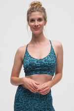 Yoga Bra Top Amba leo turquoise