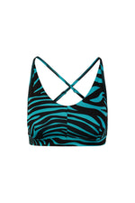 Yoga Bra Top Amba zebra turquoise