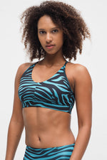 Yoga Bra Top Amba zebra turquoise
