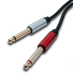 Y Audio Kabel 5 m Stereo TRS 3,5 mm Stecker zu 2x 6.35 mm Klinke TS Stecker | System-S