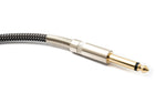 Audio Kabel 30 cm 6.35 mm Klinke Stecker zu Stecker Nylon geflochten Knickschutz AUX | System-S