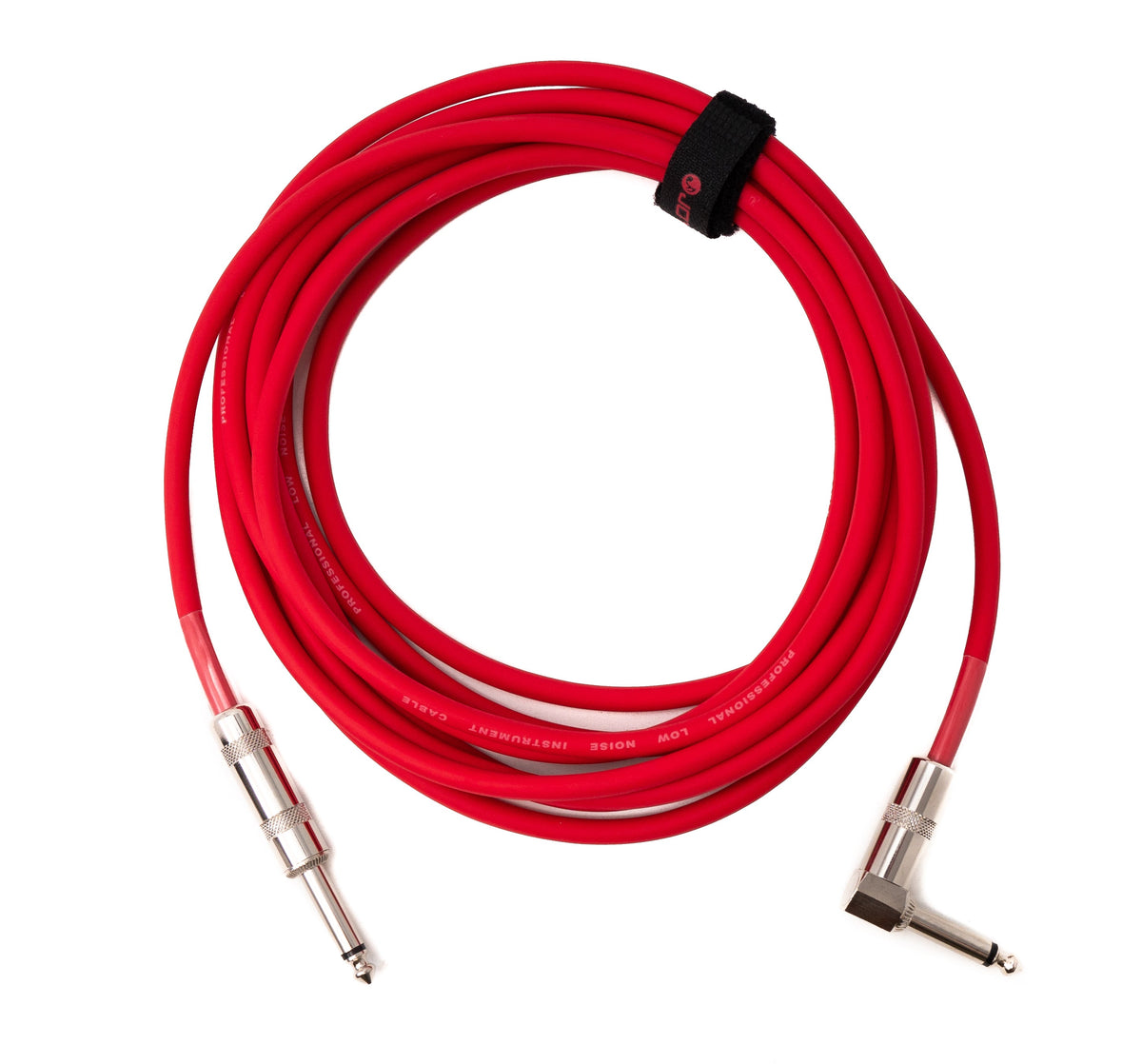 Audio Kabel 450 cm 6.35 mm Klinke Stecker zu Stecker Winkel AUX Rot | System-S