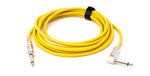 Audio Kabel 450 cm 6.35 mm Klinke Stecker zu Stecker Winkel AUX Gelb | System-S