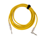 Audio Kabel 450 cm 6.35 mm Klinke Stecker zu Stecker Winkel AUX Gelb | System-S