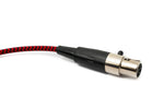 Audio Kabel 120 cm 3.5 mm Klinke Stecker zu Mini XLR Buchse geflochten in Rot | System-S